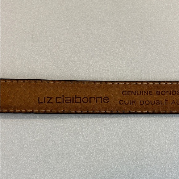 Liz Claiborne - black leather belt, M, vintage main image 5
